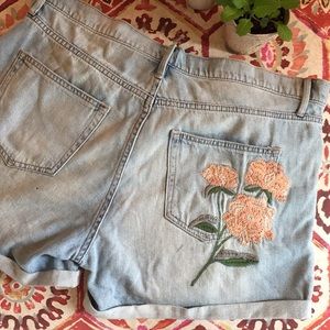 GAP Embroidered Denim Shorts